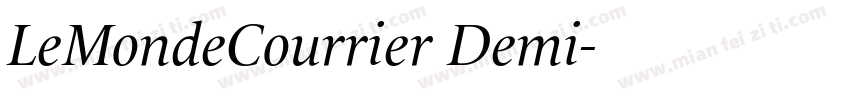 LeMondeCourrier Demi字体转换